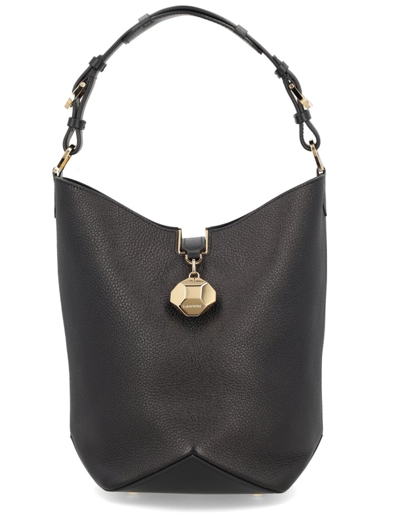 catch handbag in black calf leather by Selfnex
