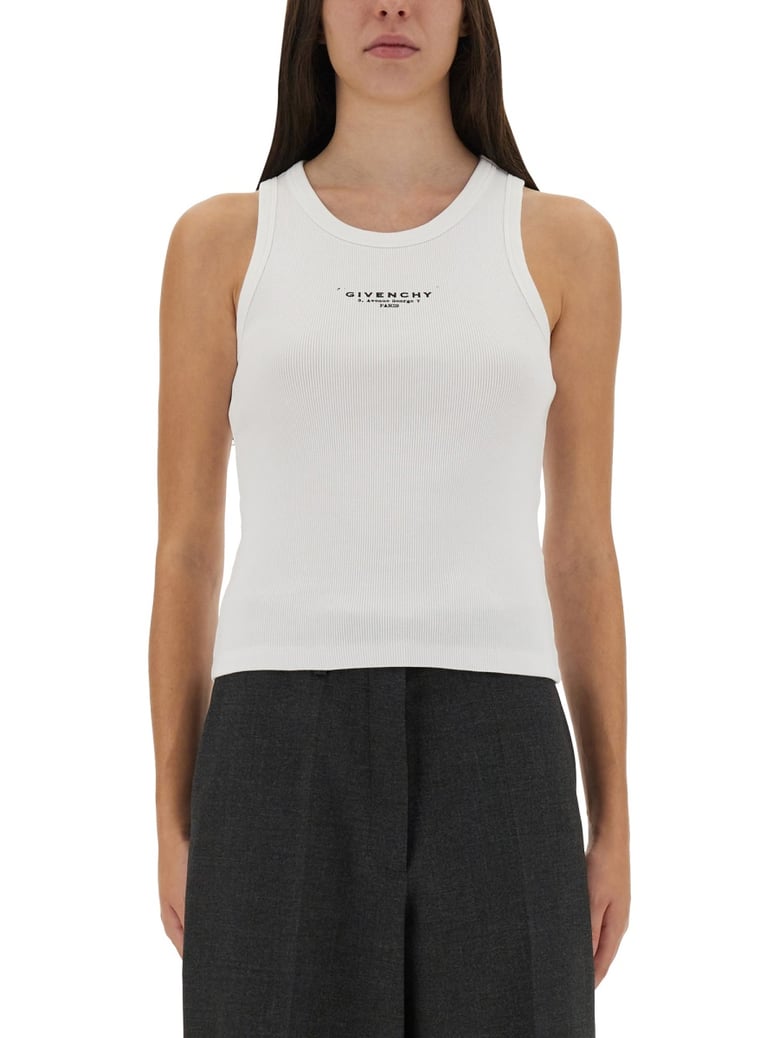slim tank top with logo print by Selfnex