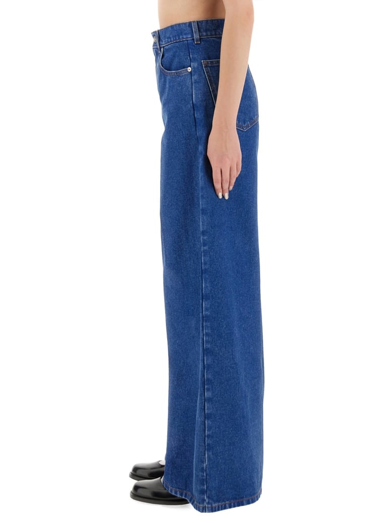 wide leg denim jeans by Selfnex