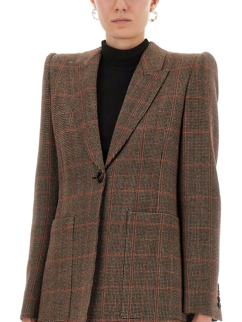 plaid wool tailored jacket by Selfnex