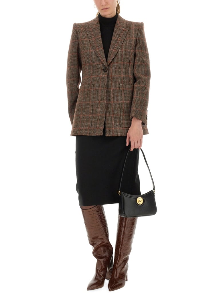 plaid wool tailored jacket by Selfnex