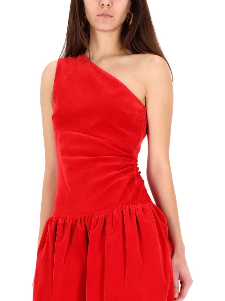one-shoulder mini dress with bloomer effect by Selfnex