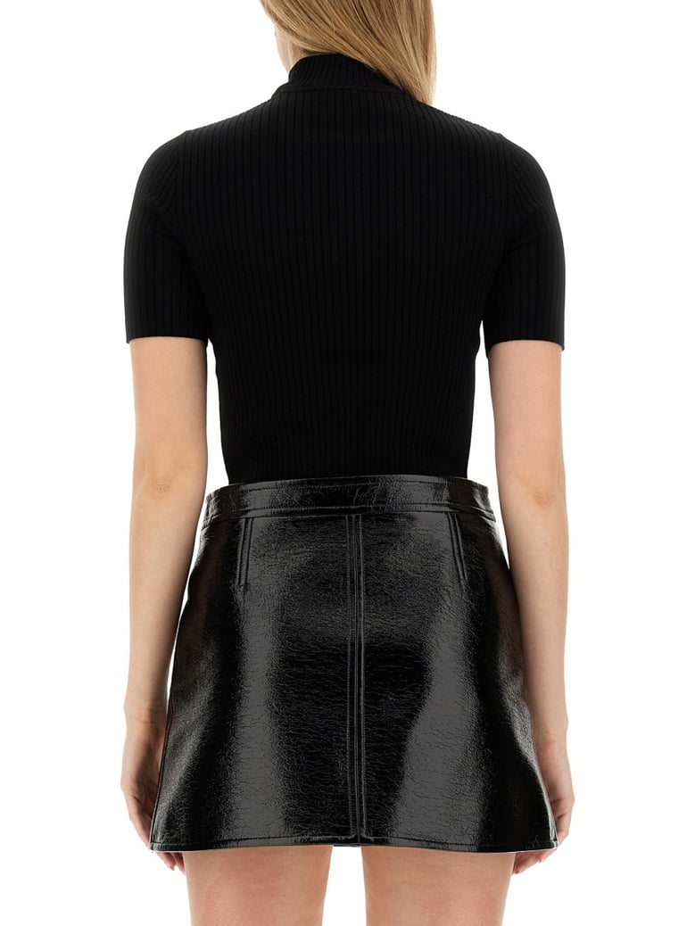 knitted t-shirt in black by Selfnex