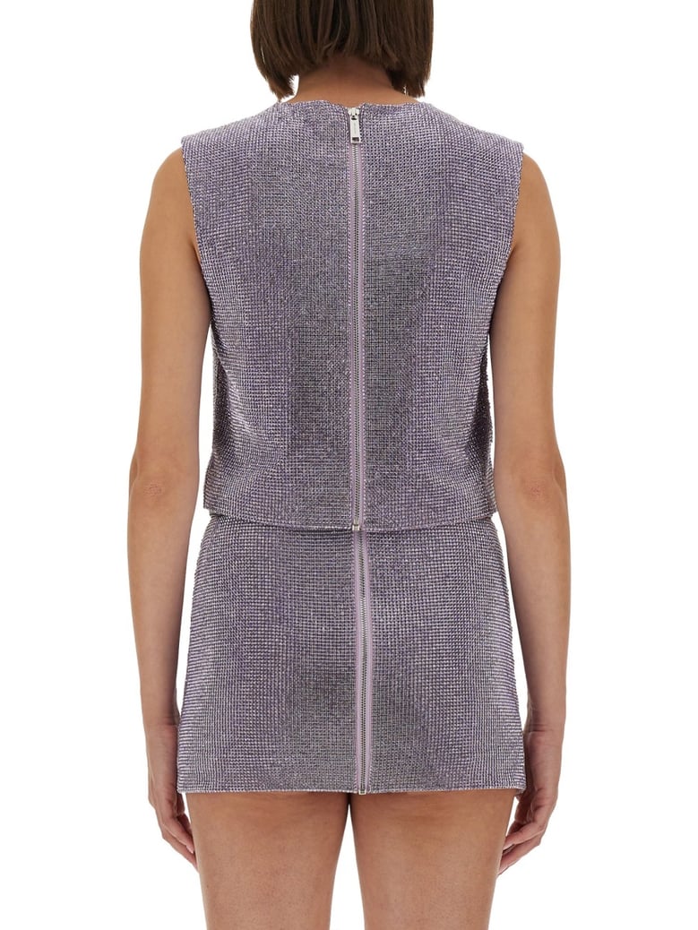 metal mesh top in lilac by Selfnex