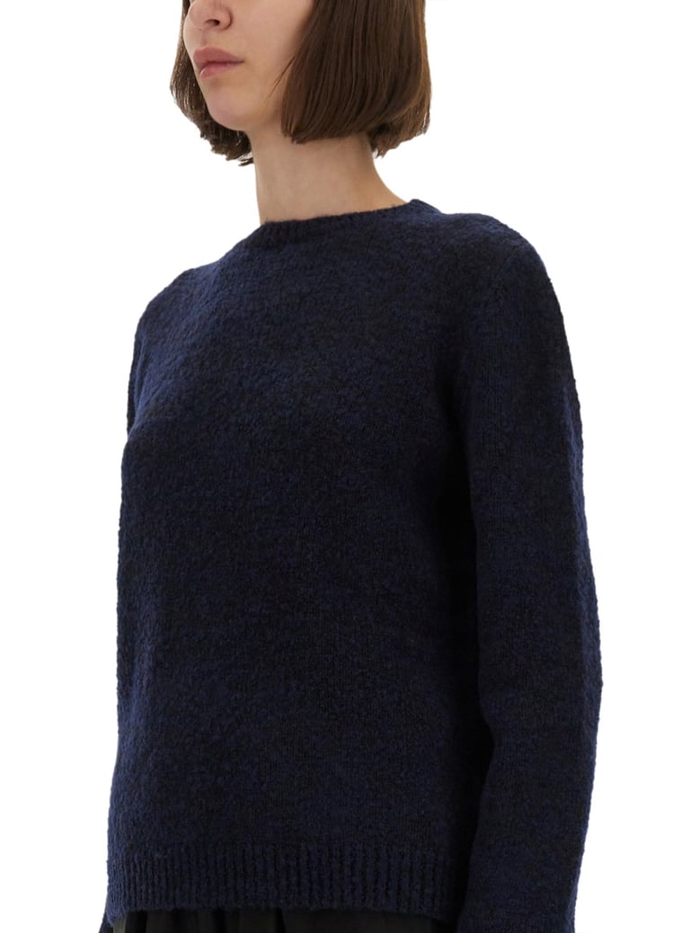 choker in blue virgin wool by Selfnex
