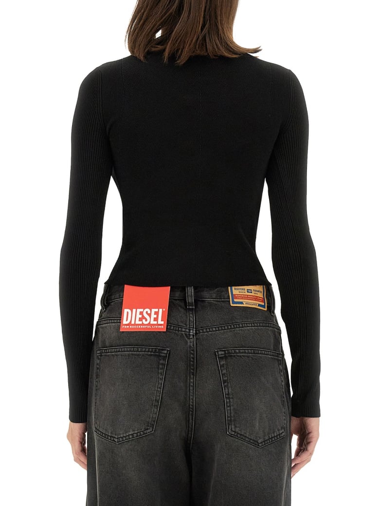 cropped fit top in black by Selfnex