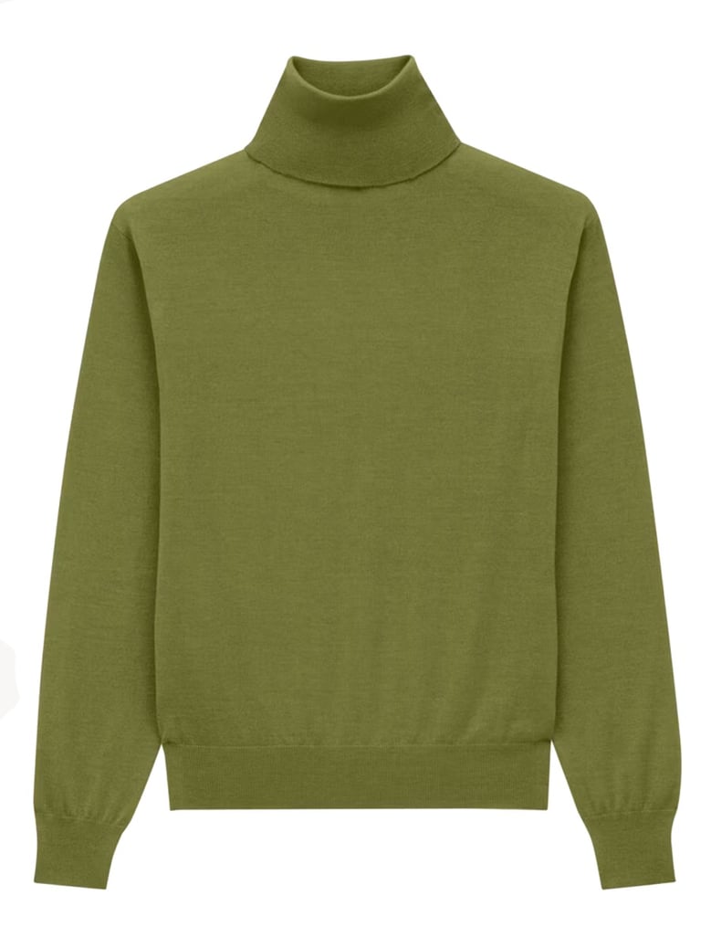 cashmere, wool, and silk turtleneck pullover by Selfnex