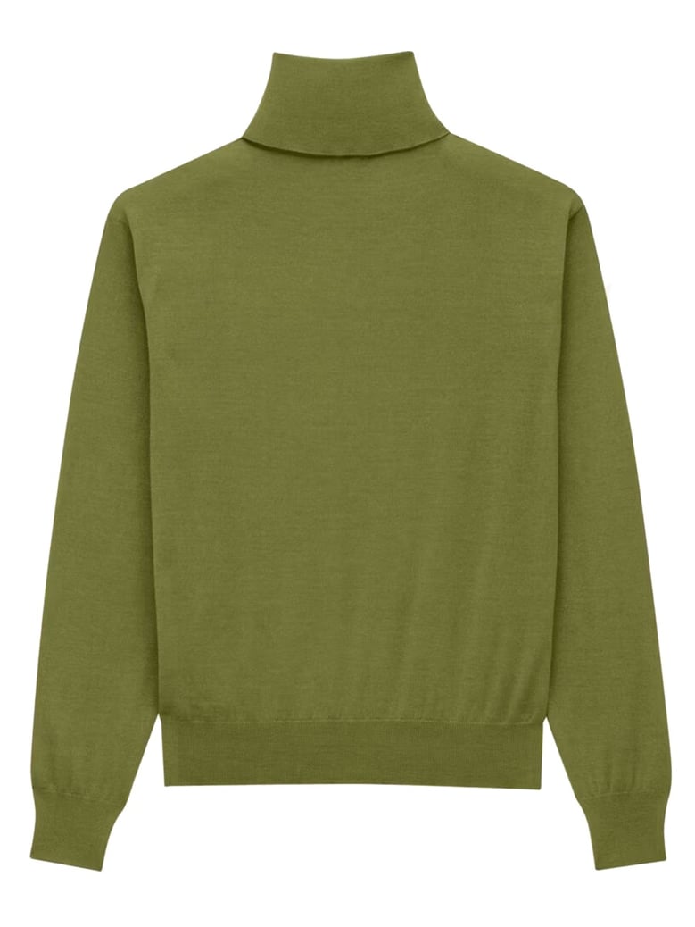 cashmere, wool, and silk turtleneck pullover by Selfnex