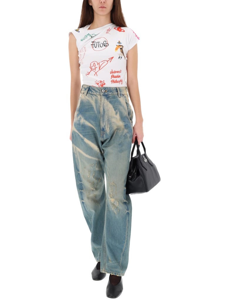 buckle back jeans by Selfnex