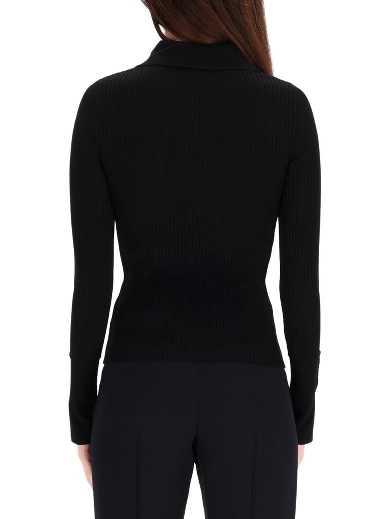 ribbed black polo shirt by Selfnex