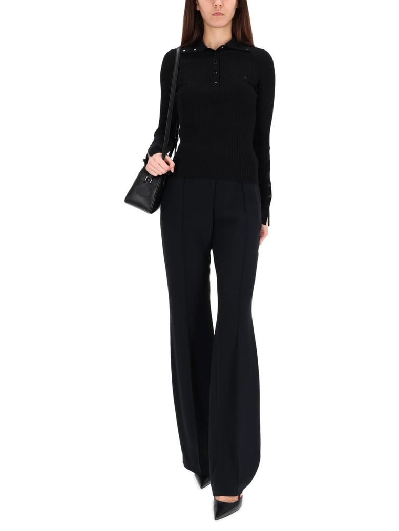 ribbed black polo shirt by Selfnex