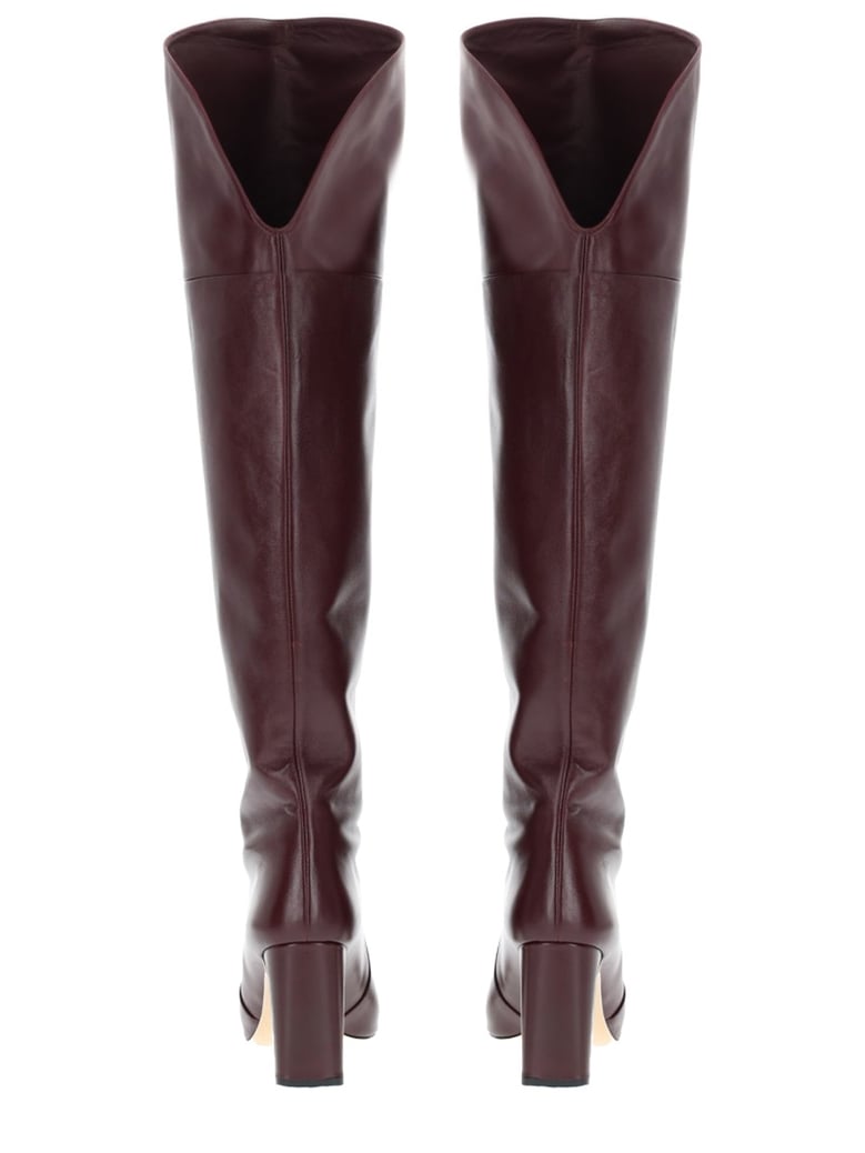 bordeaux leather boot babette by Selfnex