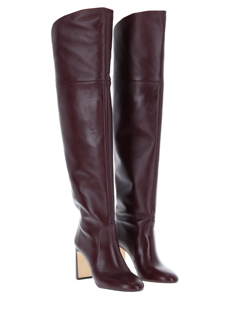 bordeaux leather boot babette by Selfnex