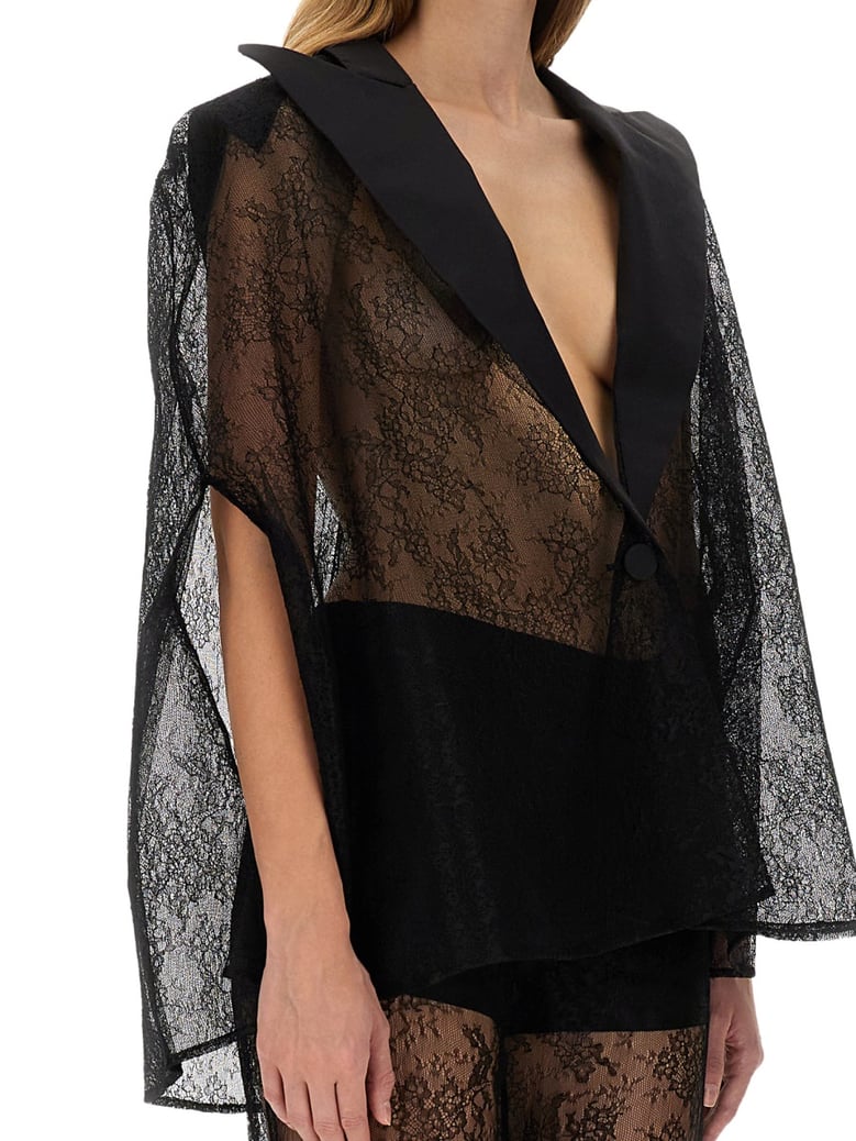 blazer-inspired lace cape by Selfnex