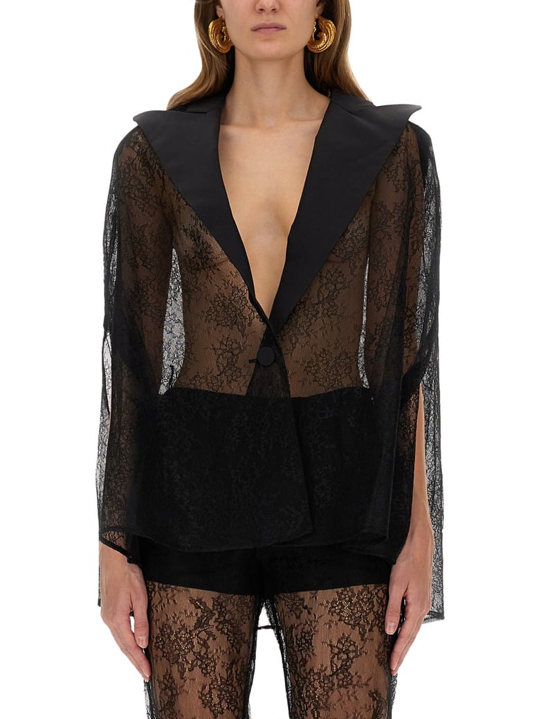 blazer-inspired lace cape by Selfnex