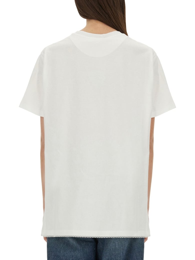 t-shirt with lace insert by Selfnex
