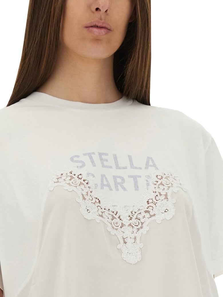 t-shirt with lace insert by Selfnex