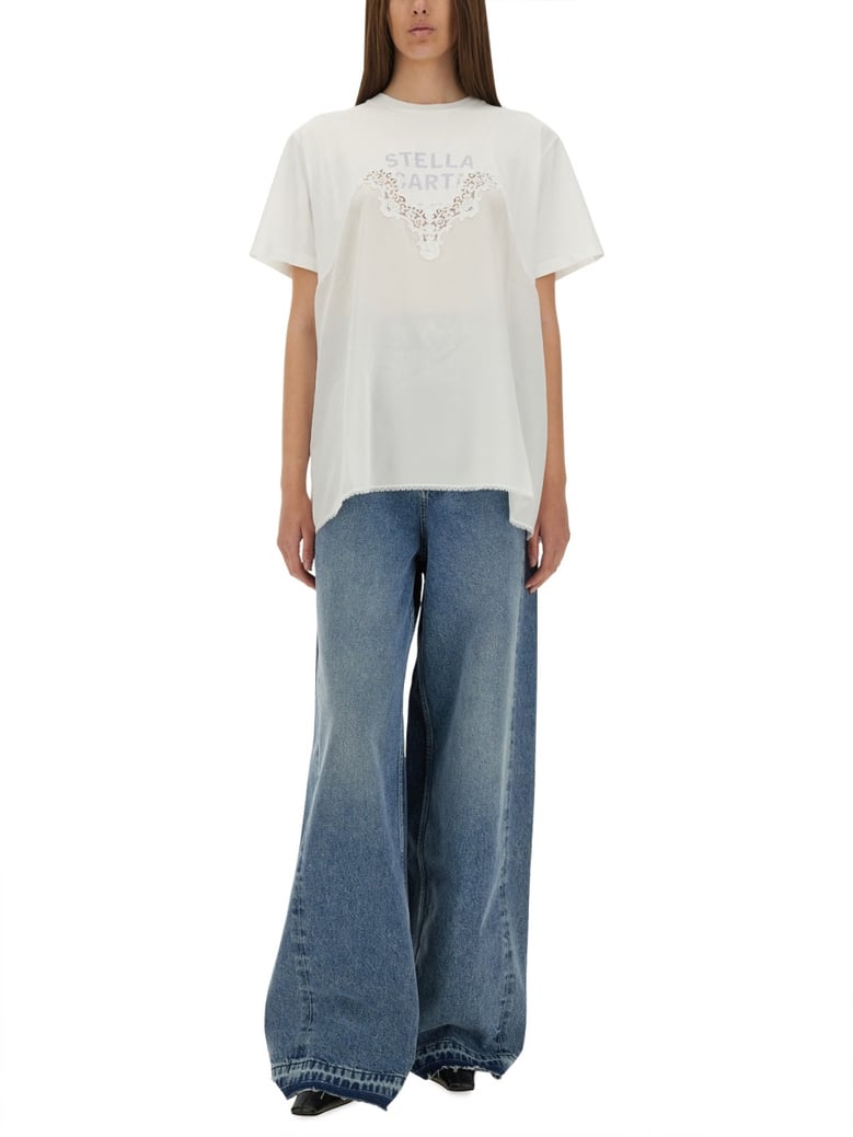 t-shirt with lace insert by Selfnex