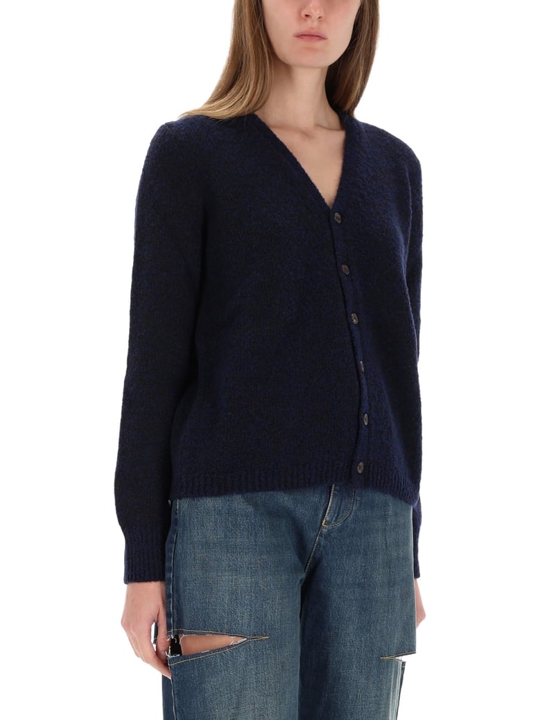 wool cardigan in blue by Selfnex