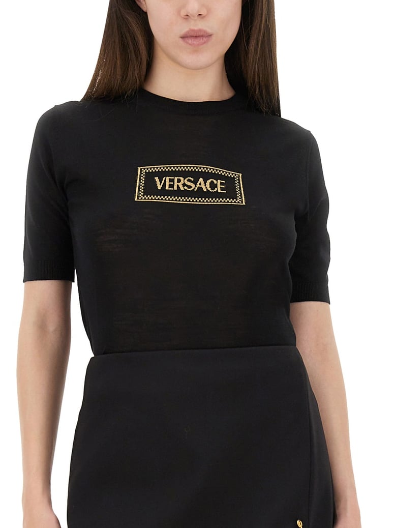 logo knit t-shirt by Selfnex