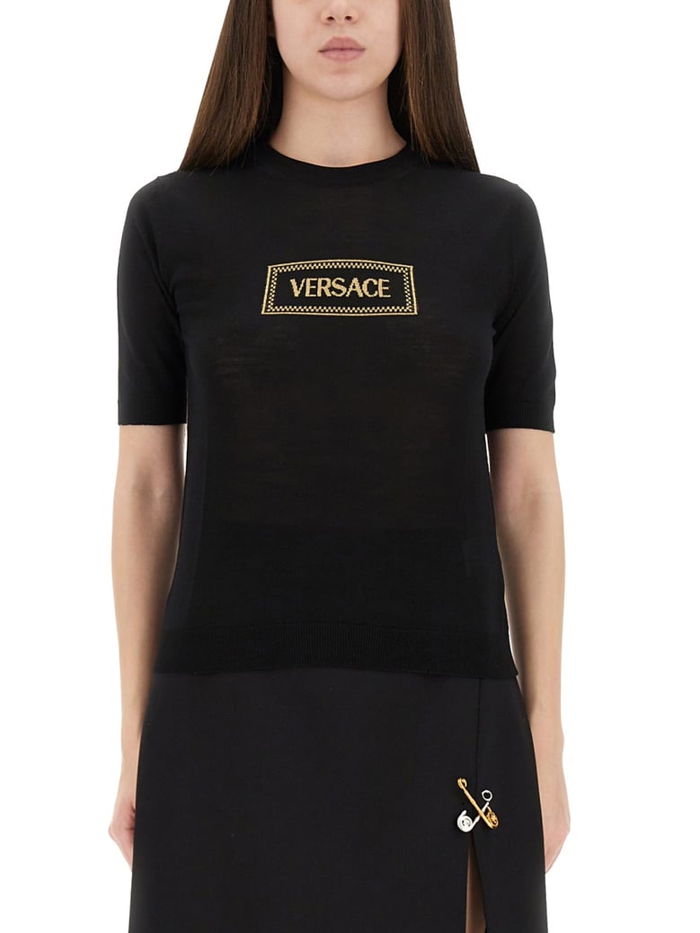 logo knit t-shirt by Selfnex