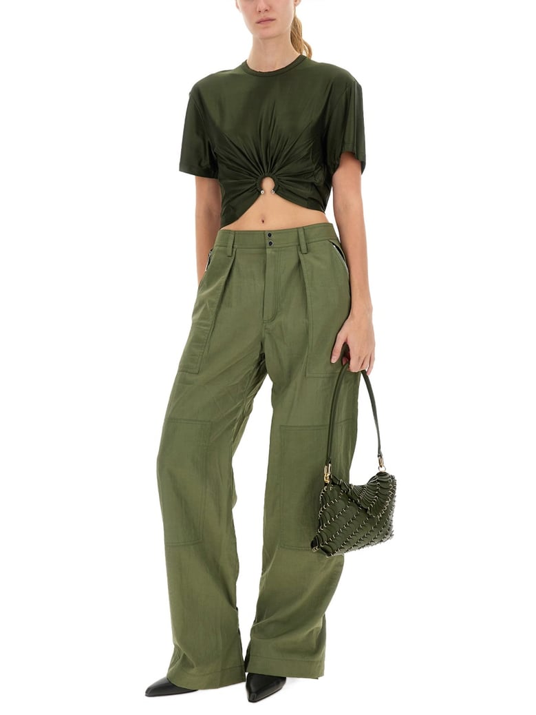cargo pants in green by Selfnex