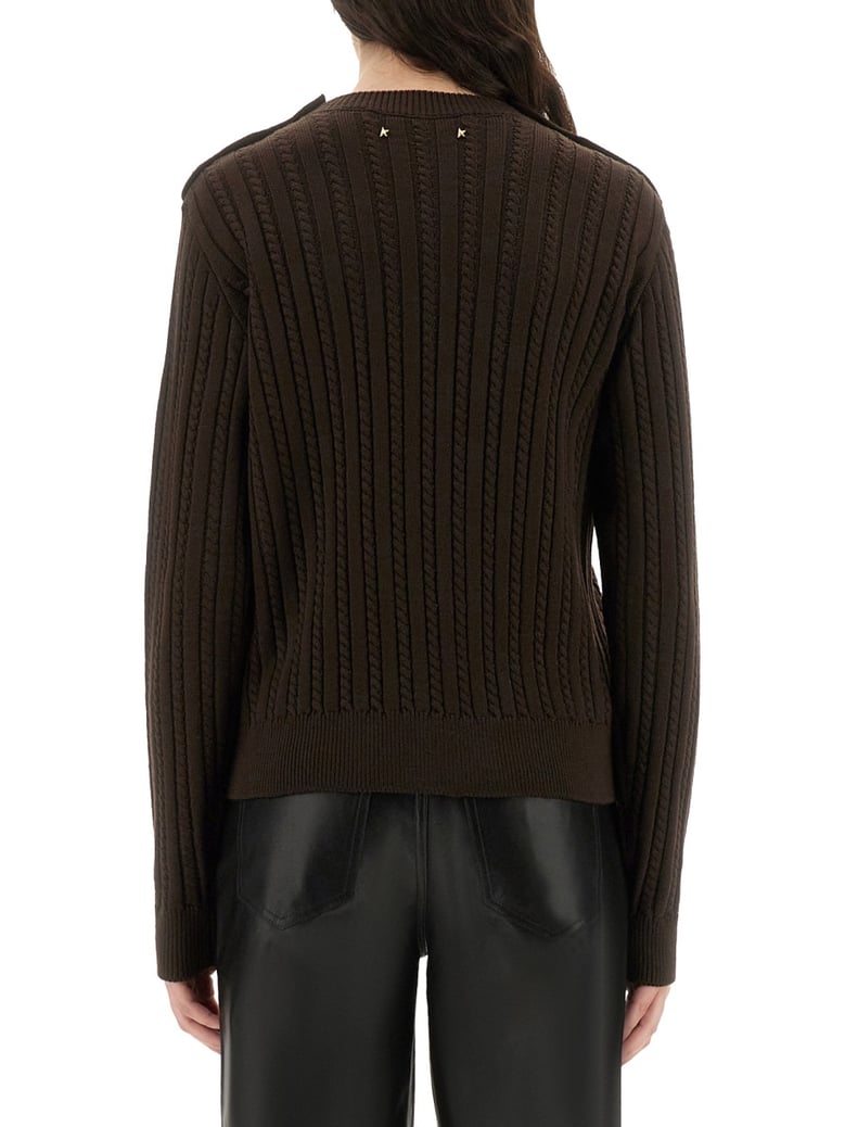 wool sweater with button detail by Selfnex
