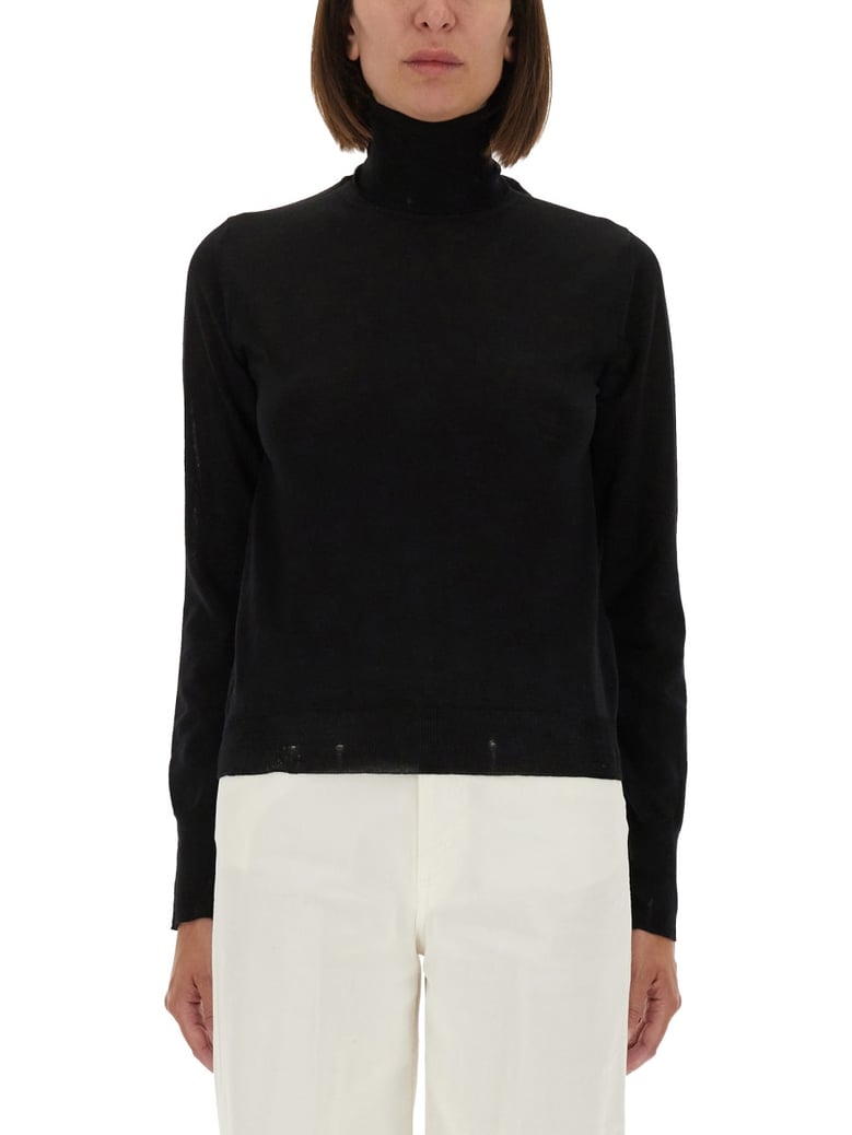 worn effect wool sweater by Selfnex