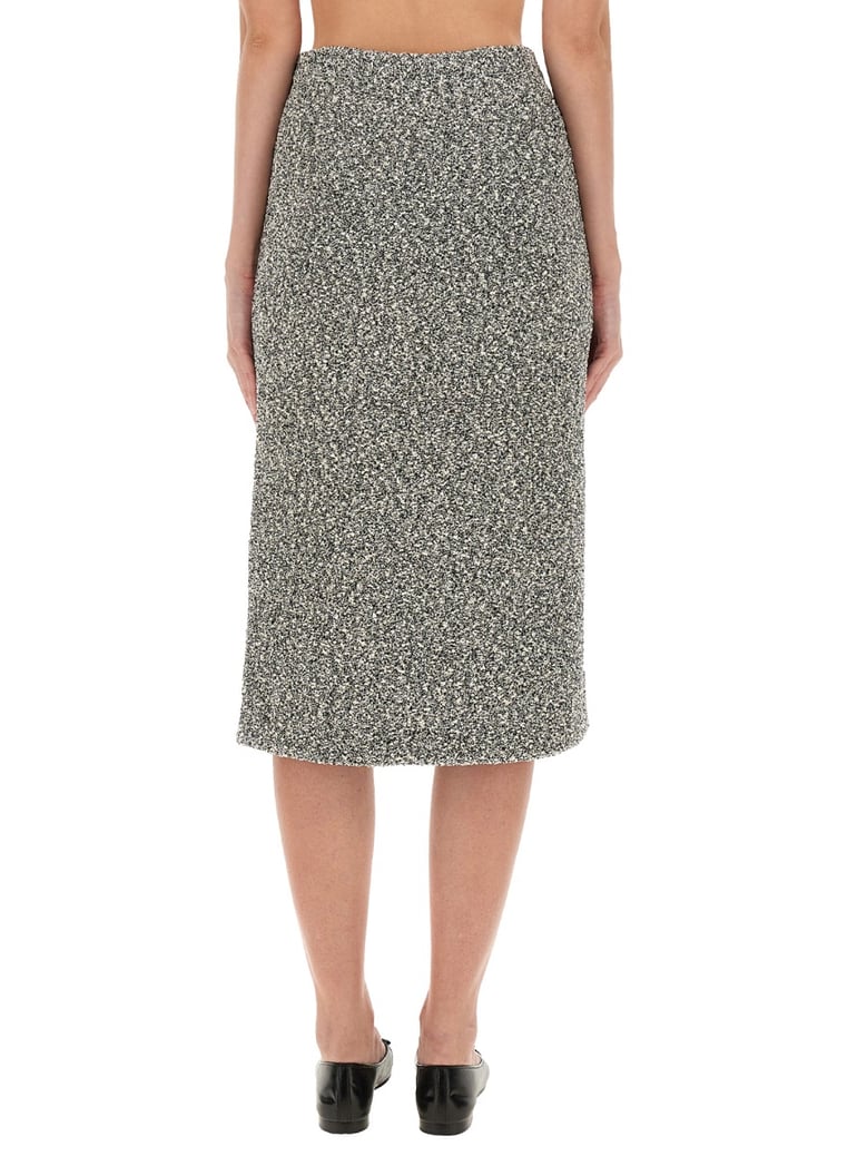 tweed skirt in black by Selfnex
