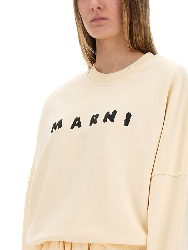 cotton sweatshirt with print by Selfnex