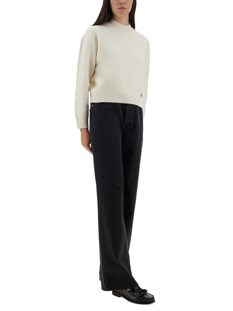 wide leg jeans in black by Selfnex