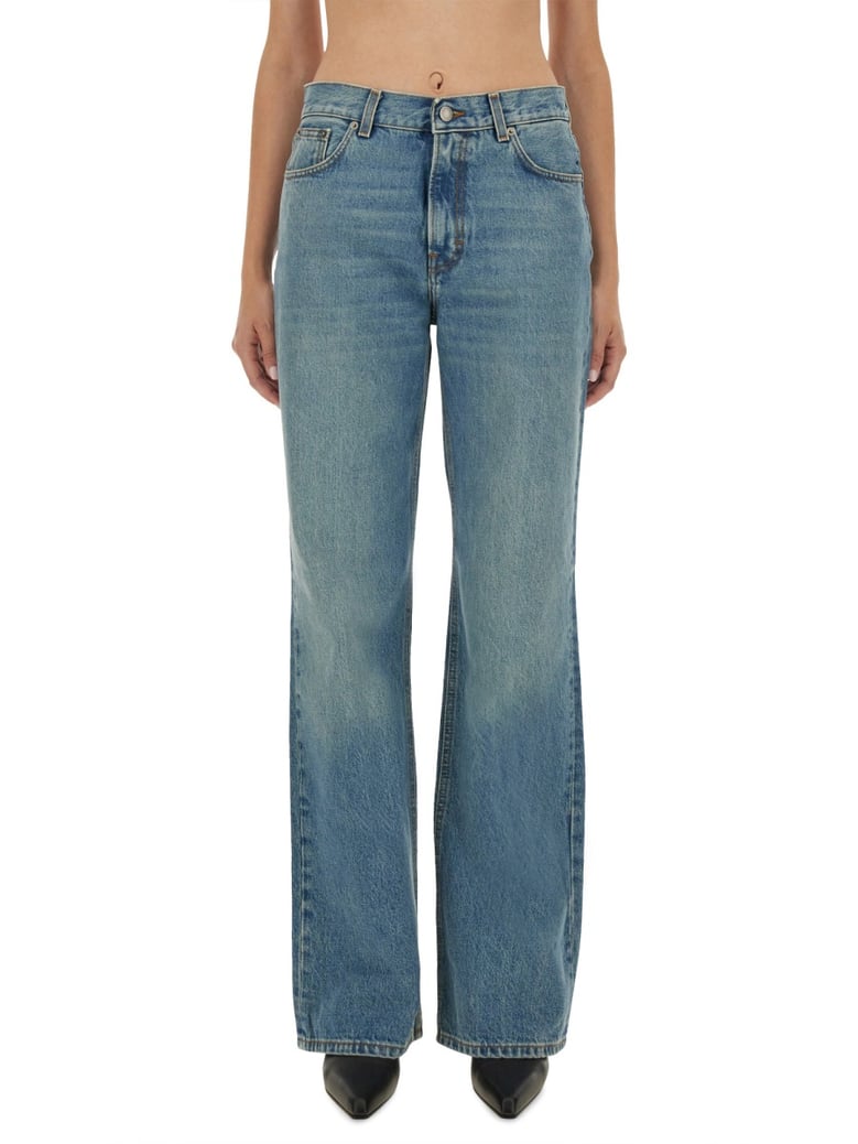 straight leg denim jeans by Selfnex