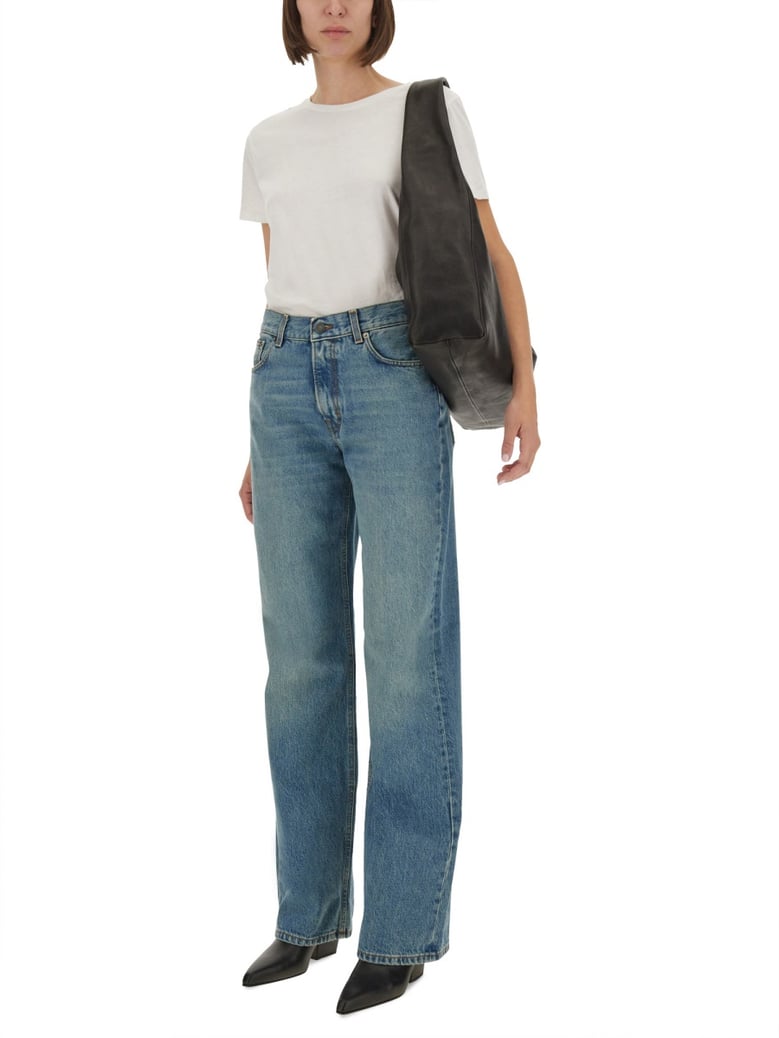 straight leg denim jeans by Selfnex