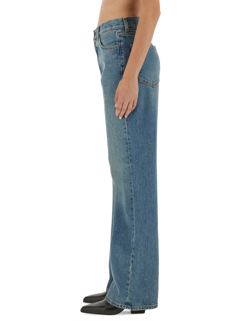 straight leg denim jeans by Selfnex