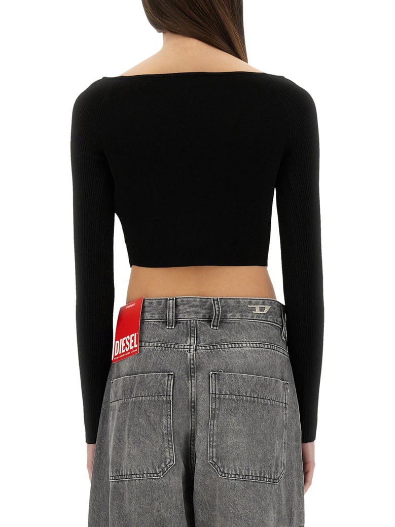 slim fit top in black by Selfnex