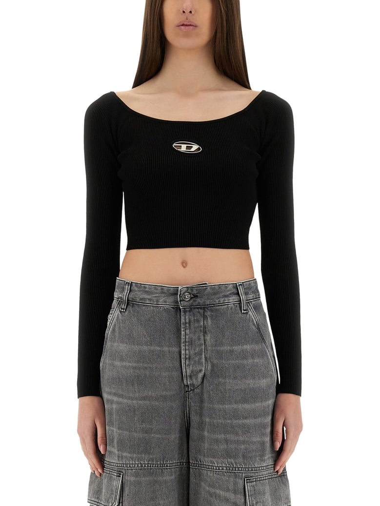 slim fit top in black by Selfnex