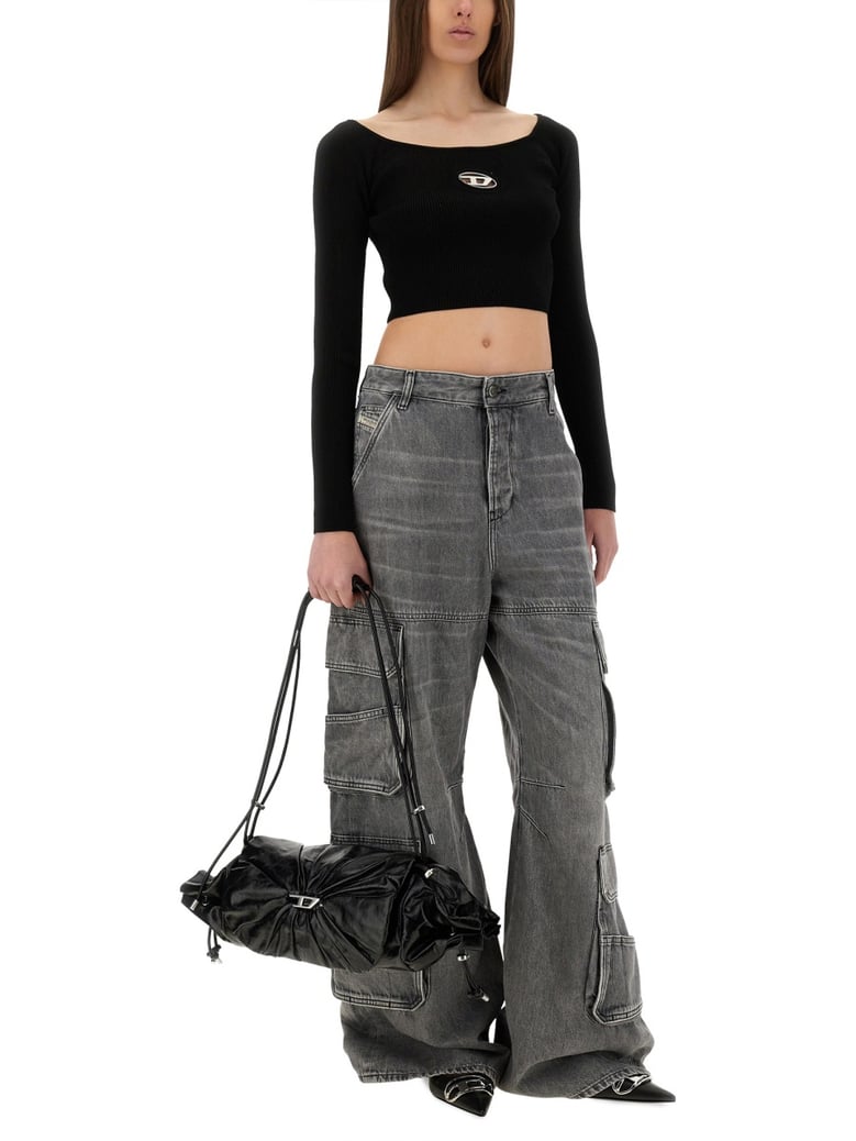 slim fit top in black by Selfnex