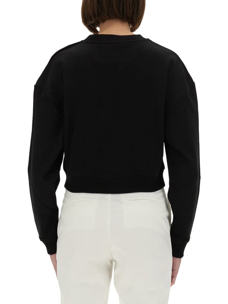 cropped logo print sweatshirt by Selfnex
