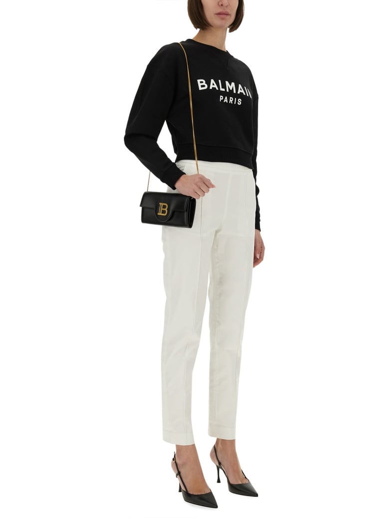 cropped logo print sweatshirt by Selfnex