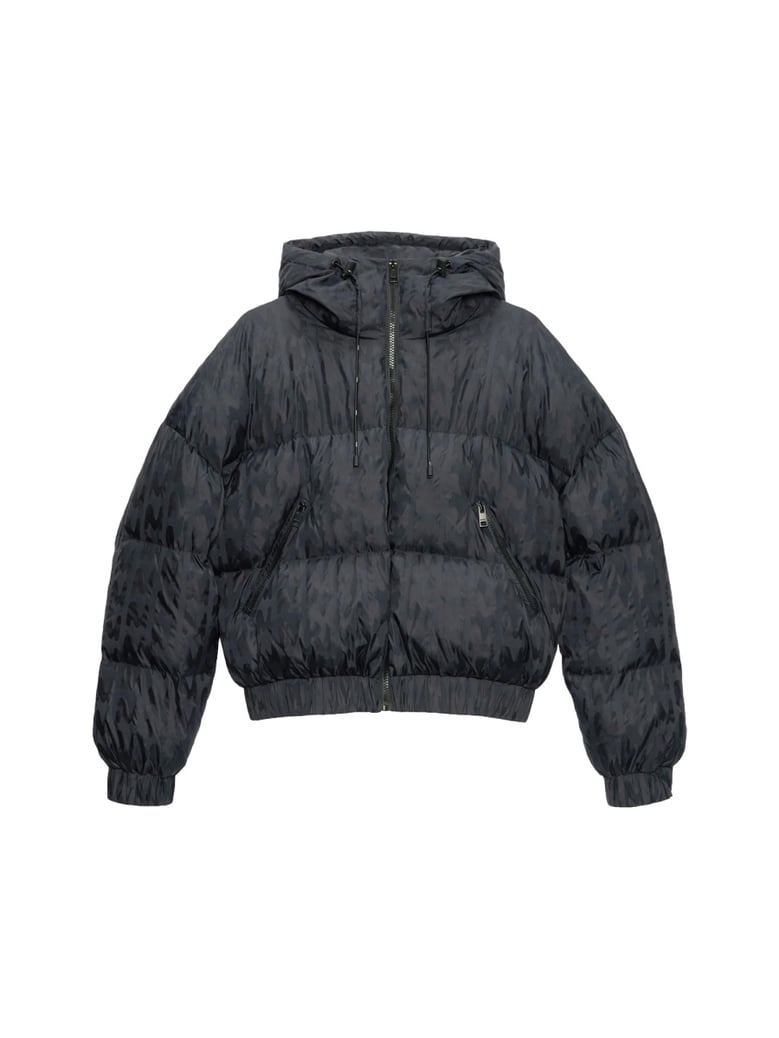 padded down jacket in black by Selfnex