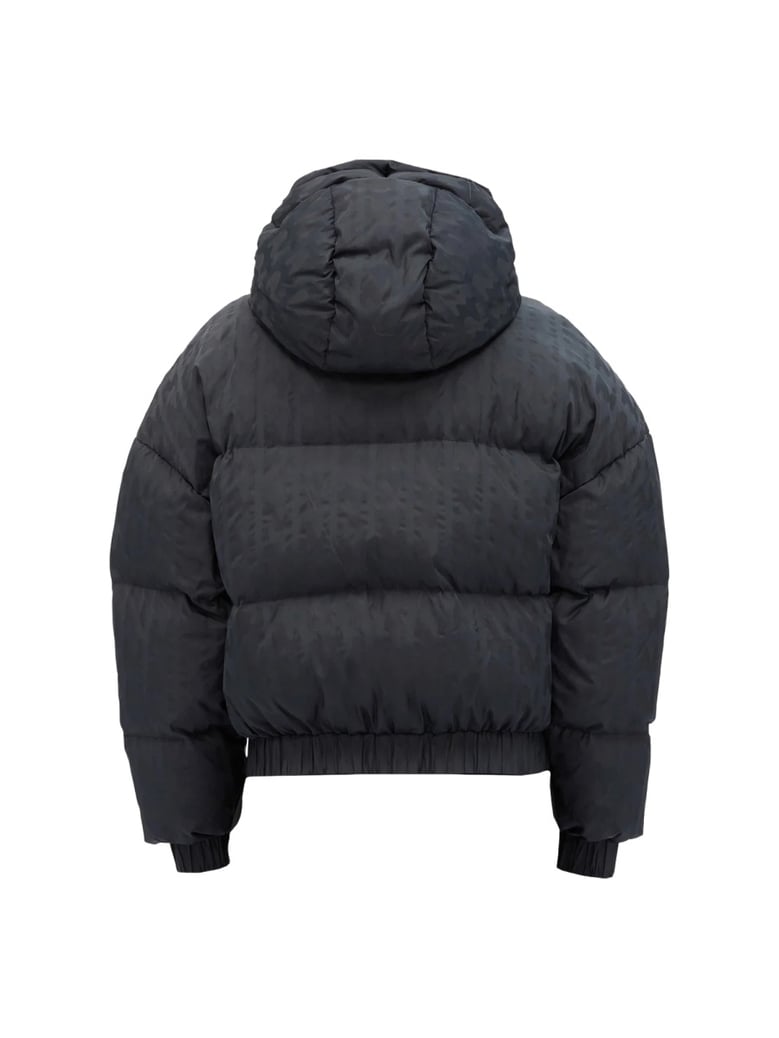 padded down jacket in black by Selfnex