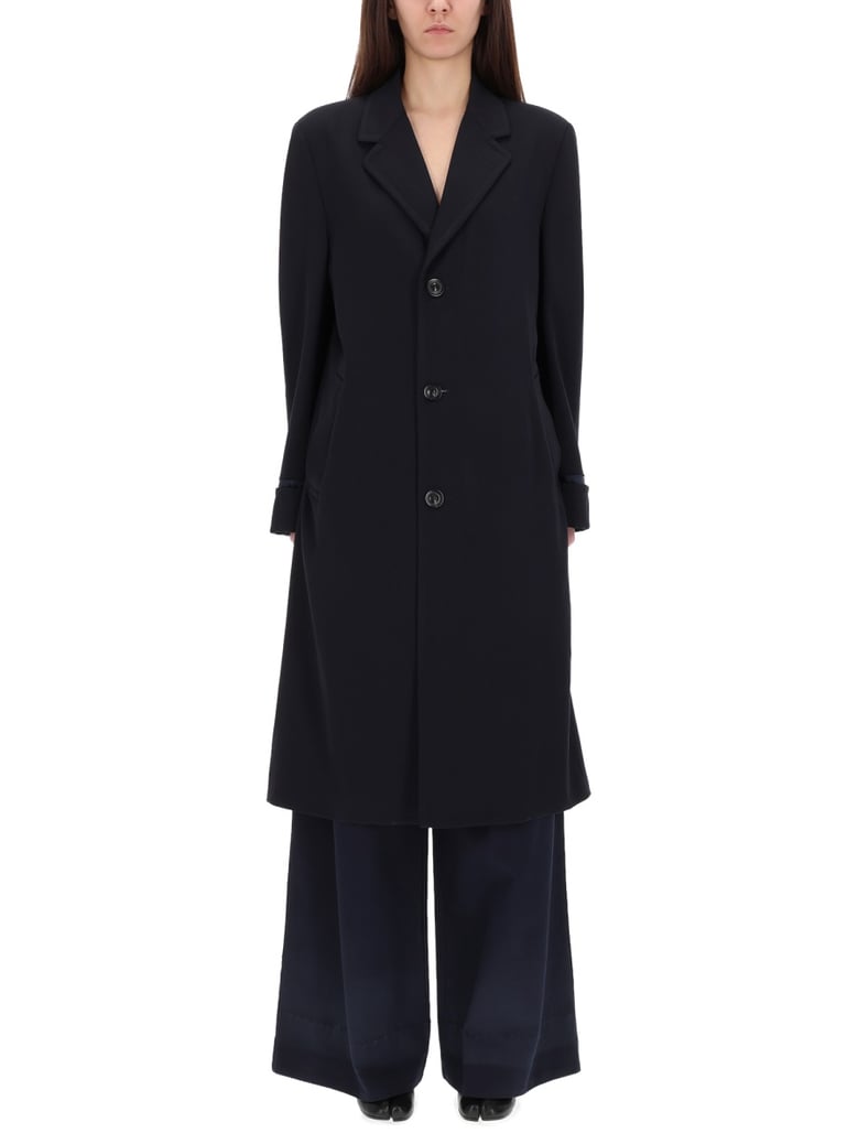 blue wool coat by Selfnex