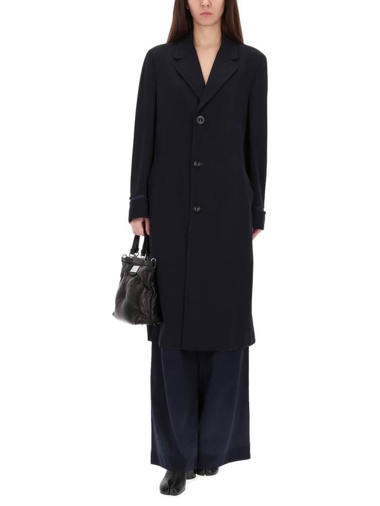 blue wool coat by Selfnex