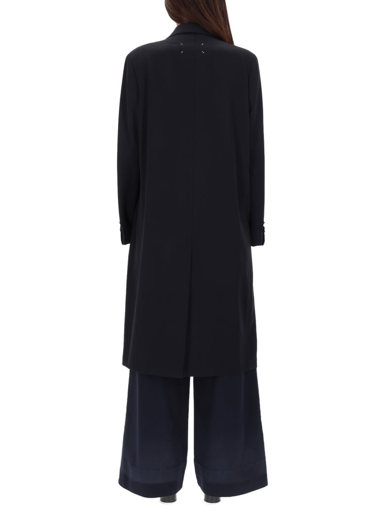 blue wool coat by Selfnex