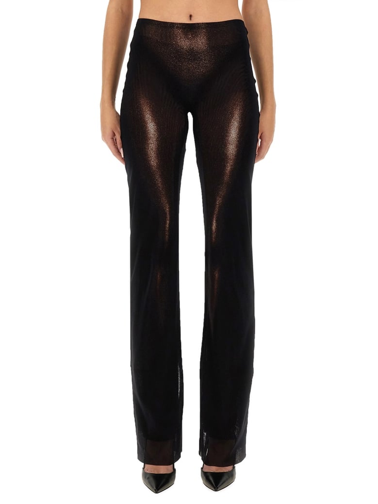pants with 'body dust' print by Selfnex