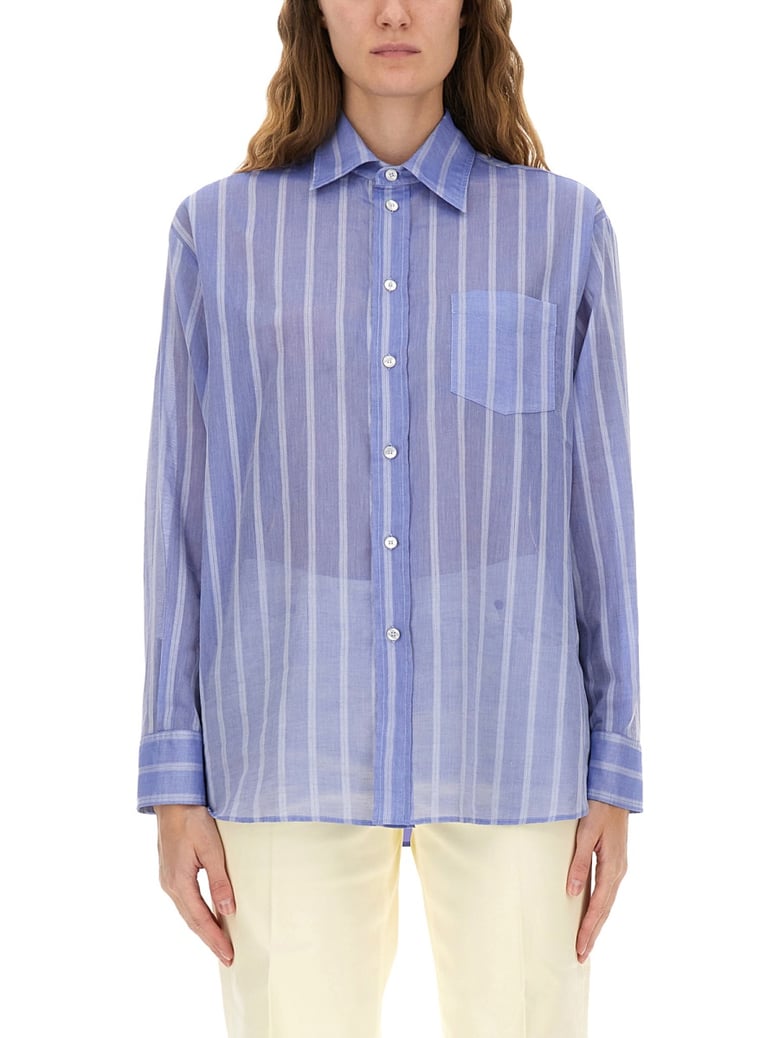 striped cotton shirt by Selfnex
