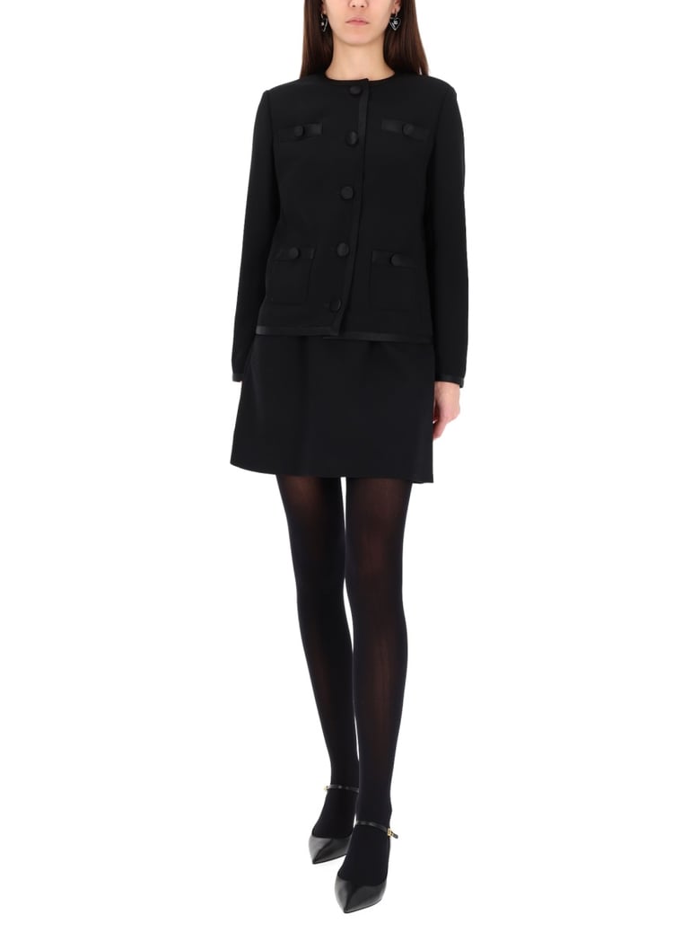 double crepe single-breasted jacket by Selfnex