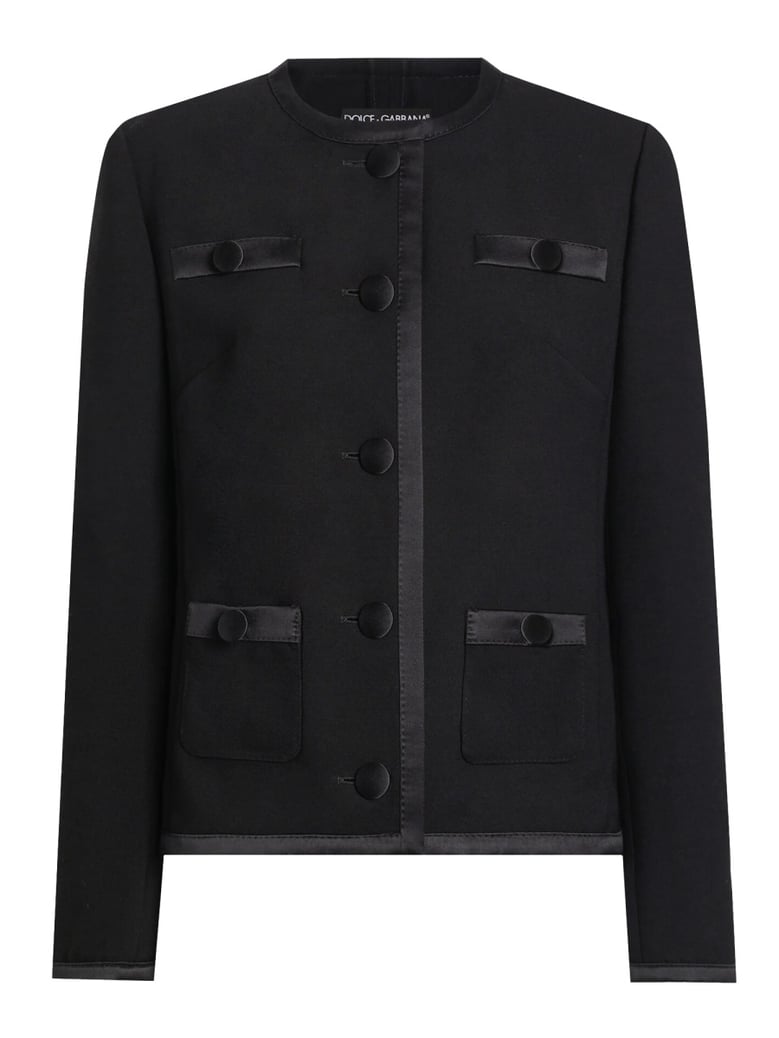 double crepe single-breasted jacket by Selfnex