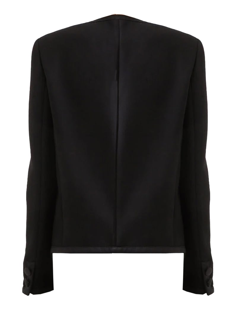 double crepe single-breasted jacket by Selfnex