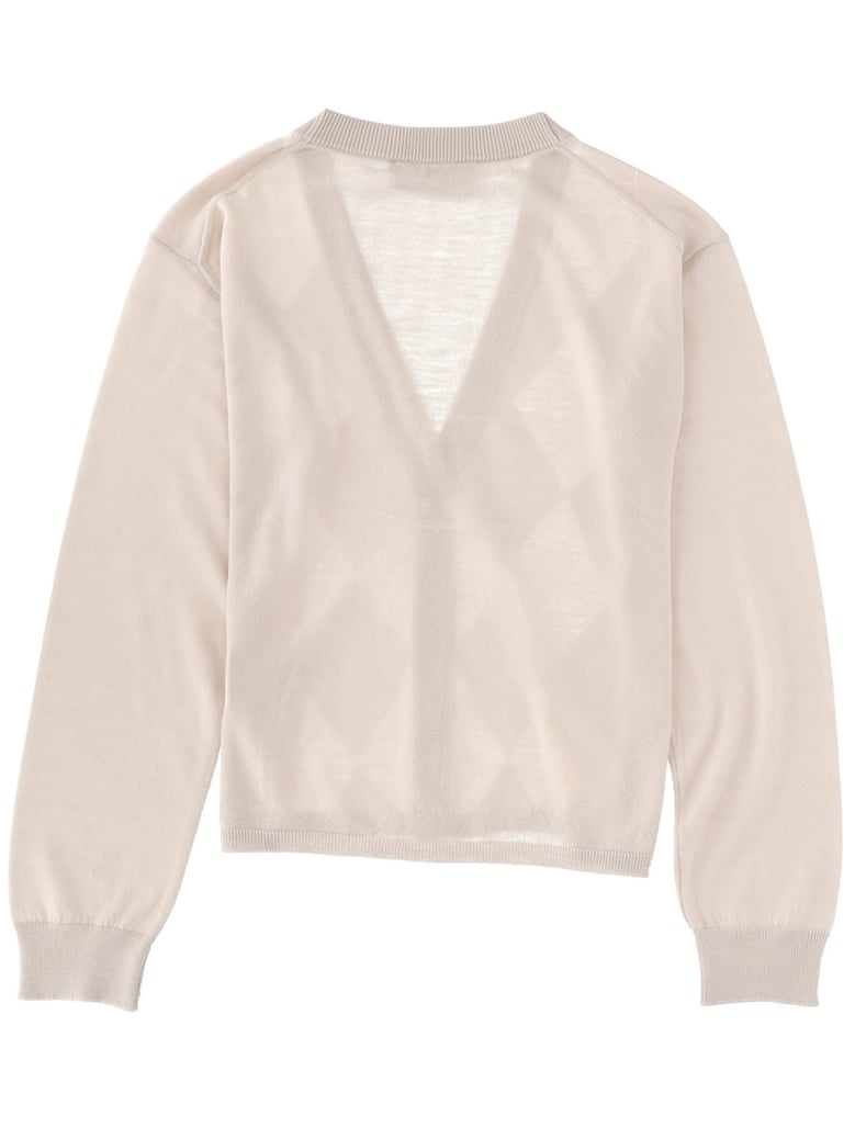 cropped fit wool cardigan by Selfnex